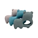 hippo shaped natural latex teether toy